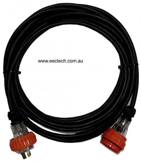 10 Amp 10m 3 Pin Extra Long Heavy Duty Single Phase 240V Industrial Extension Lead. Cable CSA:2.5mm²R.